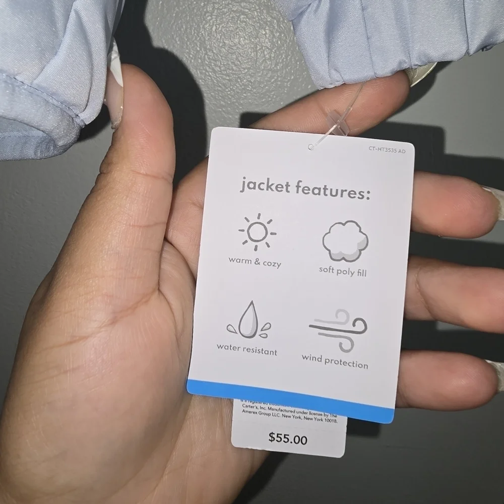 Carter's Soft Blue Quilted Jacket